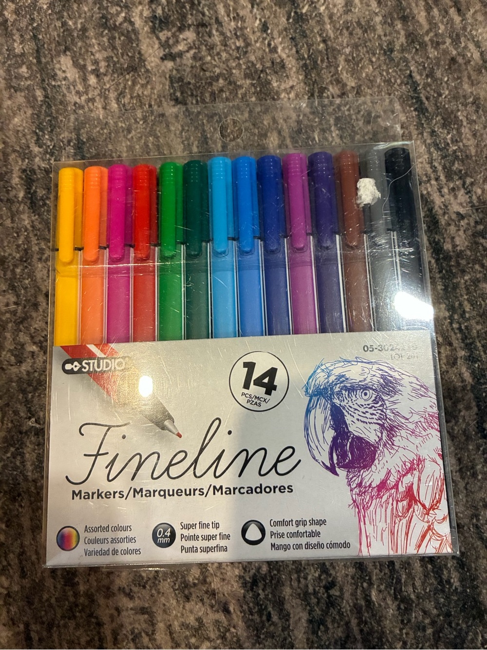 Studio Fineline 14-Color Marker Set — Assorted Brights